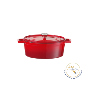 Šerpa sa ručkama /emajl – crvena boja/ – 4,4lt